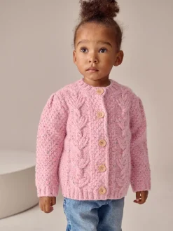 Rose - Cardigan en maille épaisse Bobble (3mths-10yrs)