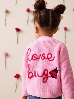 Rose - Cardigan Love Bug (3mois-7ans)