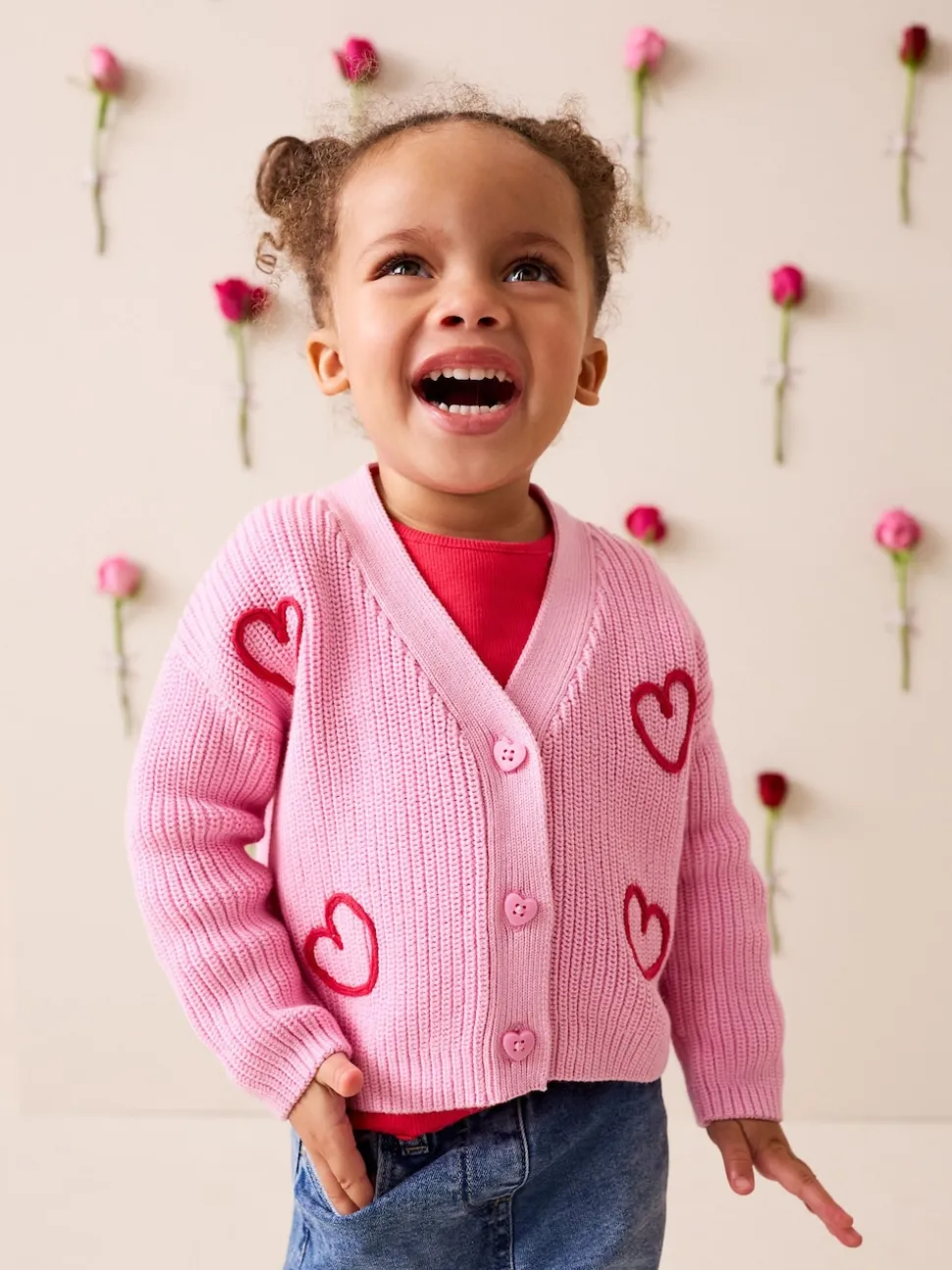 Rose - Cardigan Love Bug (3mois-7ans)