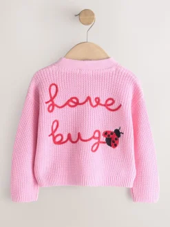 Rose - Cardigan Love Bug (3mois-7ans)