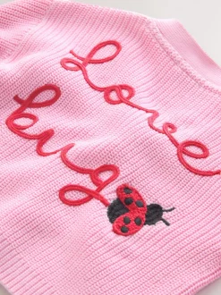 Rose - Cardigan Love Bug (3mois-7ans)