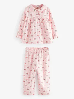Rose - Cath Kidston pyjama tissé à boutons et fleurs