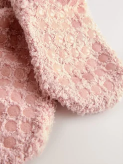 Rose - Chaussettes douillettes lune et étoile