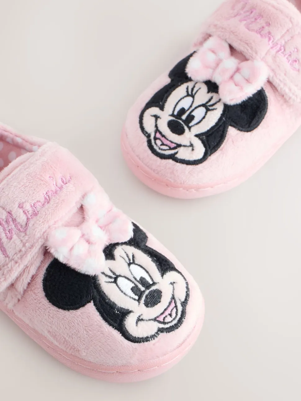 Rose - Chaussons Minnie Mouse à semelle coupée
