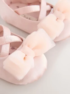 Rose - Chaussures d’occasion à nœud bébé (0-18mois)