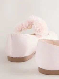 Rose - Chaussures Mary Jane en satin pour jeunes filles en fleur