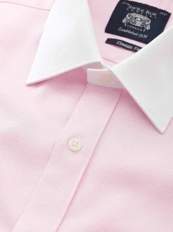 Rose - Chemise formelle Winchester classique en coton texturé Savile Row Company
