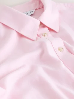 Rose - 100Chemises décontractées en coton à boutons Manches longues Chemises décontractées