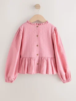 Rose - Chemisier à volants à manches longues (3-16ans)