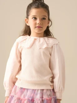 Rose - Chemisier Angel & Rocket Elise à manches longues avec col à nœud