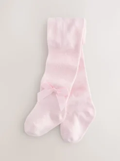 Rose - Collants à nœud bébé (0mois-2ans)