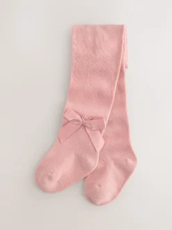 Rose - Collants à nœud bébé (0mois-2ans)