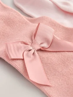 Rose - Collants à nœud bébé (0mois-2ans)