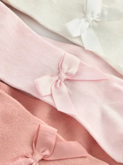 Rose - Collants à nœud bébé (0mois-2ans)