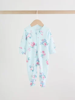 Rose - Combinaison de nuit zippée pour bébé 3 Pack (0-2ans)