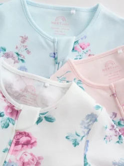 Rose - Combinaison de nuit zippée pour bébé 3 Pack (0-2ans)