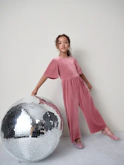 Rose - Combinaison en velours (3-16ans)