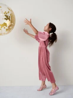 Rose - Combinaison en velours (3-16ans)