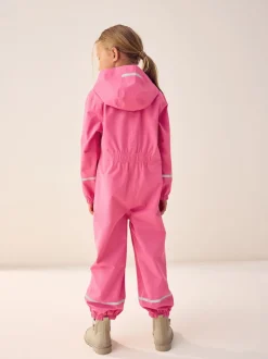 Rose - Combinaison imperméable zippée à capuche (12mois -10ans)