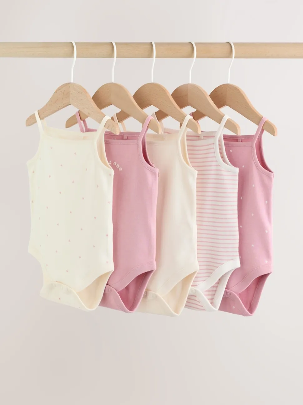 Rose - Combinaisons pour bébés avec gilet 5 Pack