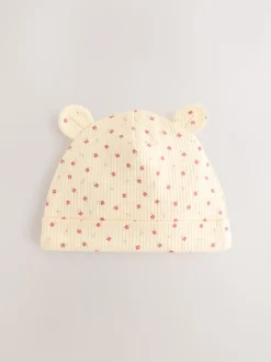 Rose - Ensemble 4 pièces bonnets et bavoirs bébé (0-18mois)