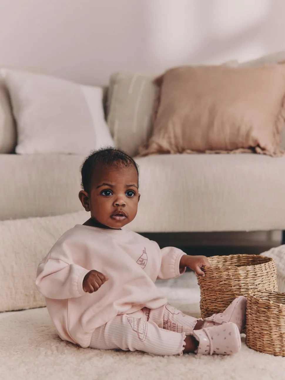 Rose - Ensemble 2 Pieces pour Sweat-shirt et Leggings BÉBÉ (0mois-2ans)