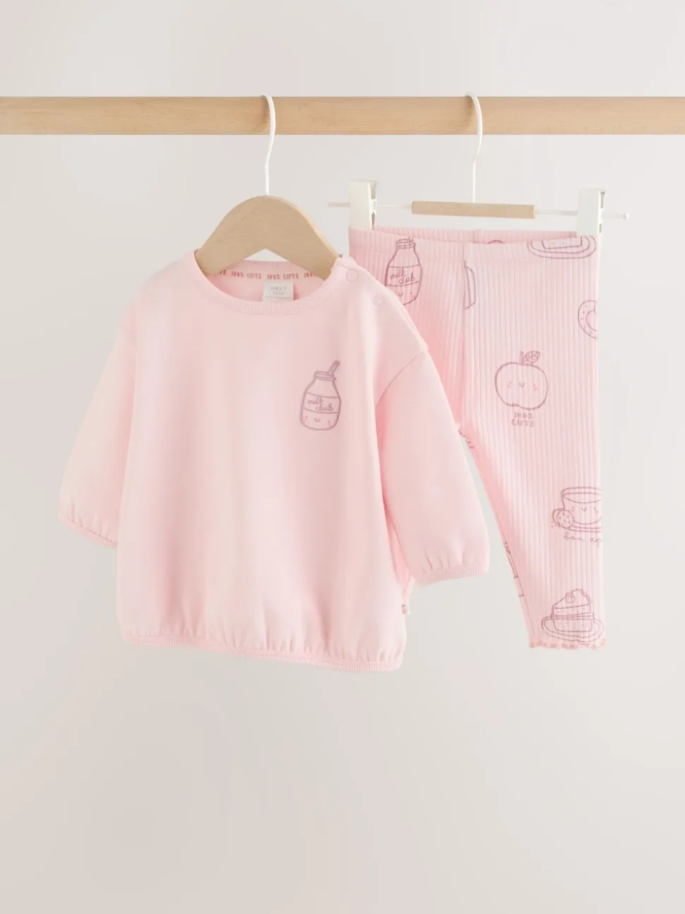 Rose - Ensemble 2 Pieces pour Sweat-shirt et Leggings BÉBÉ (0mois-2ans)