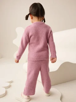 Rose - Ensemble confortable NYC en maille (3mois-7ans)