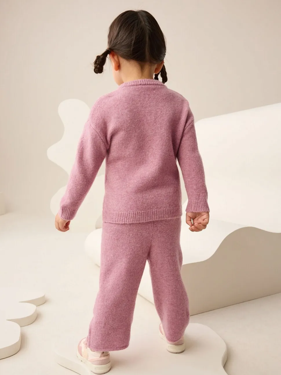 Rose - Ensemble confortable NYC en maille (3mois-7ans)