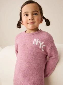 Rose - Ensemble confortable NYC en maille (3mois-7ans)