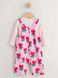Rose - Ensemble de salopettes bébé et bodys à manches longues Ensemble 2 pièces (0mois-3ans)