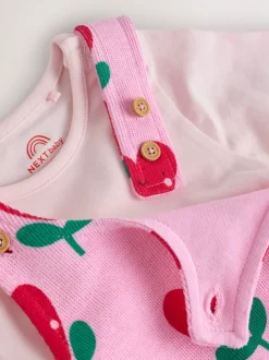 Rose - Ensemble de salopettes bébé et bodys à manches longues Ensemble 2 pièces (0mois-3ans)