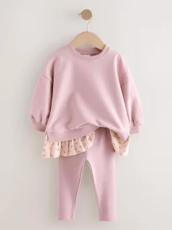 Rose - Ensemble Top et Leggings à manches longues (3mths-7yrs)