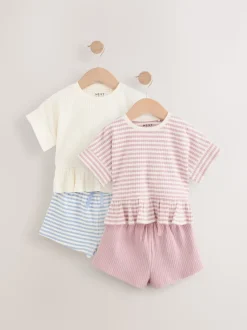 Rose - Ensemble t-shirt et short 2 (3mois à7ans)