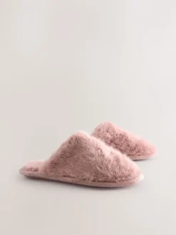 Rose - Faux Fur Mule Slippers