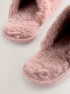 Rose - Faux Fur Mule Slippers