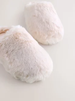 Rose - Faux Fur Mule Slippers