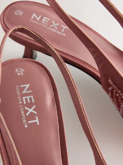 Rose - Forever Comfort Chaussures à talons chatons à bride arrière avec perles en satin