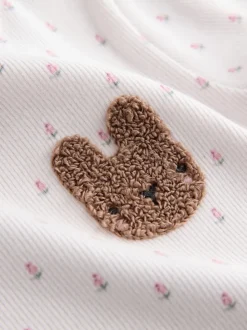 Rose - Hauts côtelés à manches courtes Lot 5 (3mois7ans)