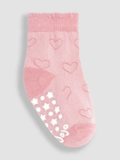Rose - Jojo Maman Bébé 3{Paquet de chaussettes Cœur