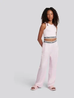 Rose - Juicy Couture élastique Lounge Manches courtes Raccourci Gilet et Pyjamas Ample