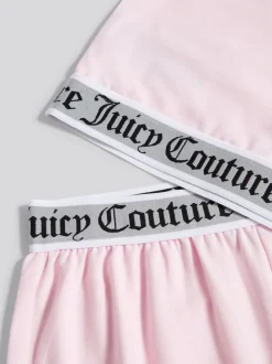 Rose - Juicy Couture élastique Lounge Manches courtes Raccourci Gilet et Pyjamas Ample