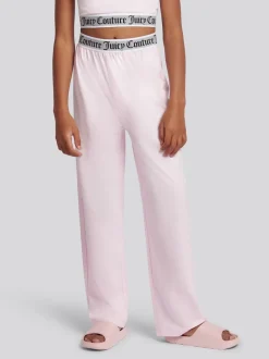 Rose - Juicy Couture élastique Lounge Manches courtes Raccourci Gilet et Pyjamas Ample