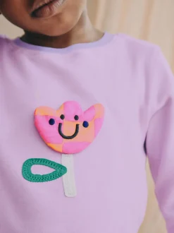 Rose / Lilas Fleuri - Lot de 3 pyjamas confortables (9mois à10ans)