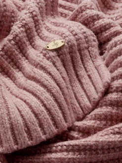 Rose - Lipsy écharpe côtelée scintillante