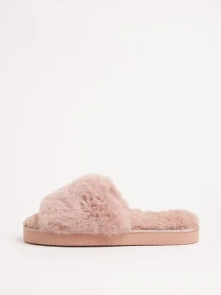 Rose - Lipsy Chaussons de nuit à plateforme en fausse fourrure