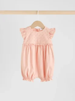 Rose - Lot de 3 barboteuses imprimées bébé