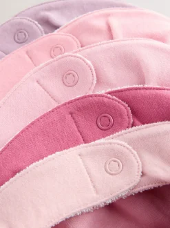 Rose - Lot de 5 bavoirs pour bébé