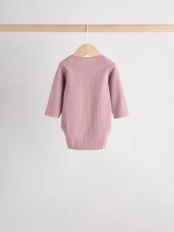 Rose - Lot de 5 bodies à manches longues pour bébé