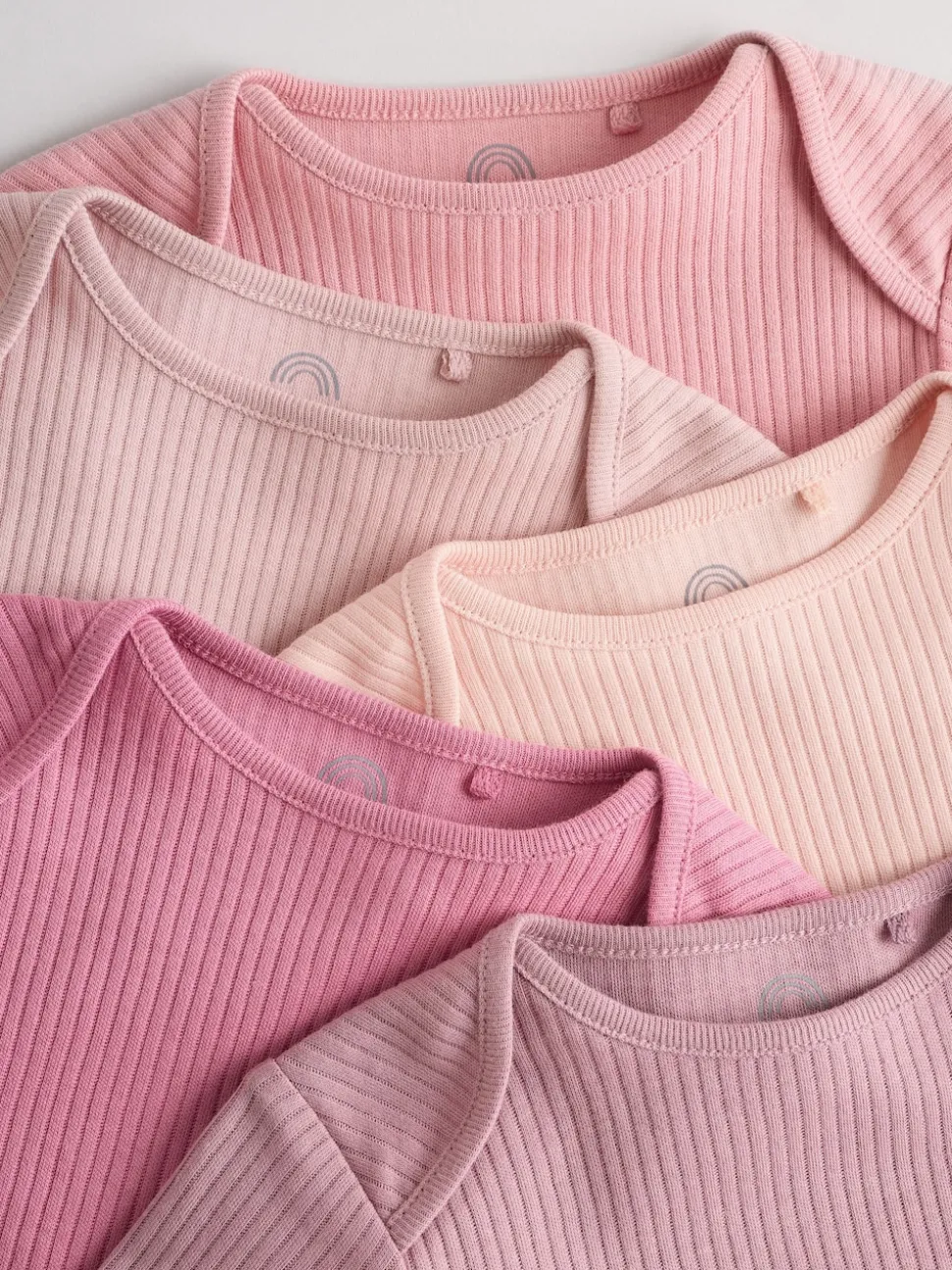 Rose - Lot de 5 bodies à manches longues pour bébé